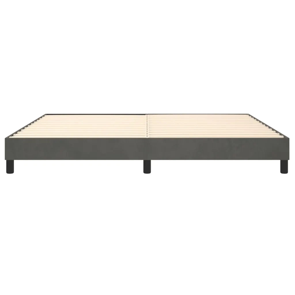 Struttura Letto a Rete a Molle Grigio Scuro 200x200 cm Velluto 3120791