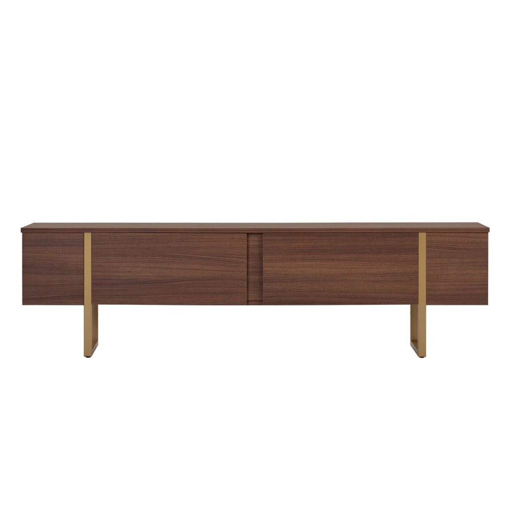 Abishia, Mobile Porta tv 2 Ante, 180x30x50h cm Marrone Quercia
