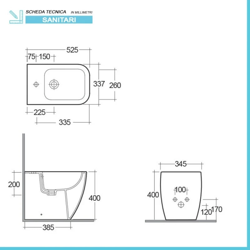 Sanitari filomuro bianco opaco Rimless Rak serie Metropolitan copriwc soft-close