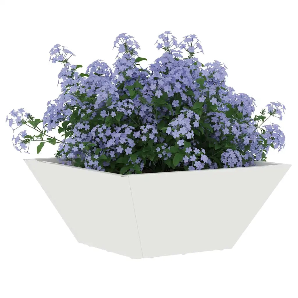 Vaso da giardino 5 pz-Set di 5 Fioriera da Esterno-Contenitore per Piante Bianco 35 x 35 x 15 cm