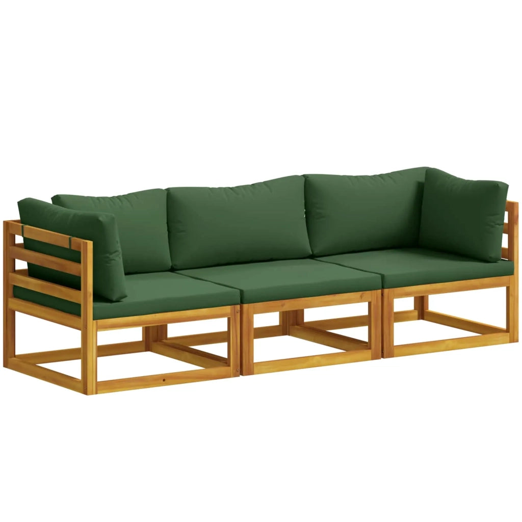 Set di divani 3 pz Naturale Legno di Acacia Massello 3417252