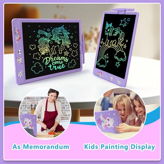 Tavolo da disegno per bambini, 25,5 cm, tablet da disegno LCD per bambini, whiteboard magnetico, dinosauro, giocattolo, regalo, 2, 3, 4, 5, 6, 7, 8 anni.
