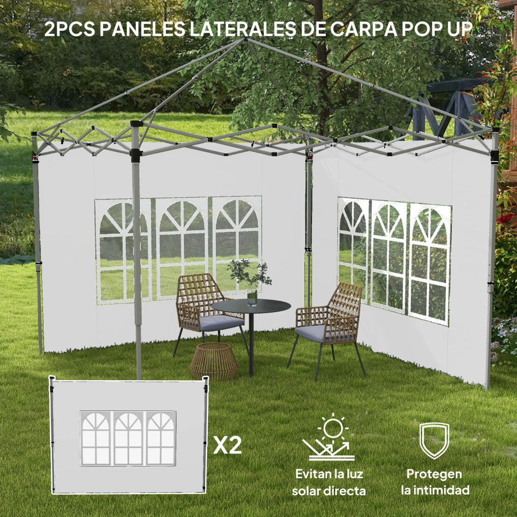 Tenda da giardino 3x3 m con pannelli laterali ¨C zephmum ¨C Oxford bianco 295x195 cm