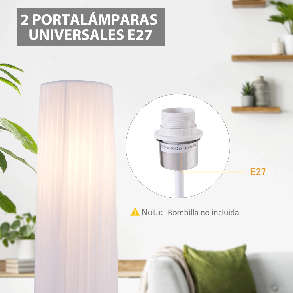 Lampada da Terra Moderna per Soggiorno Camera da Letto ¨C zephmum ¨C 120 cm Bianco