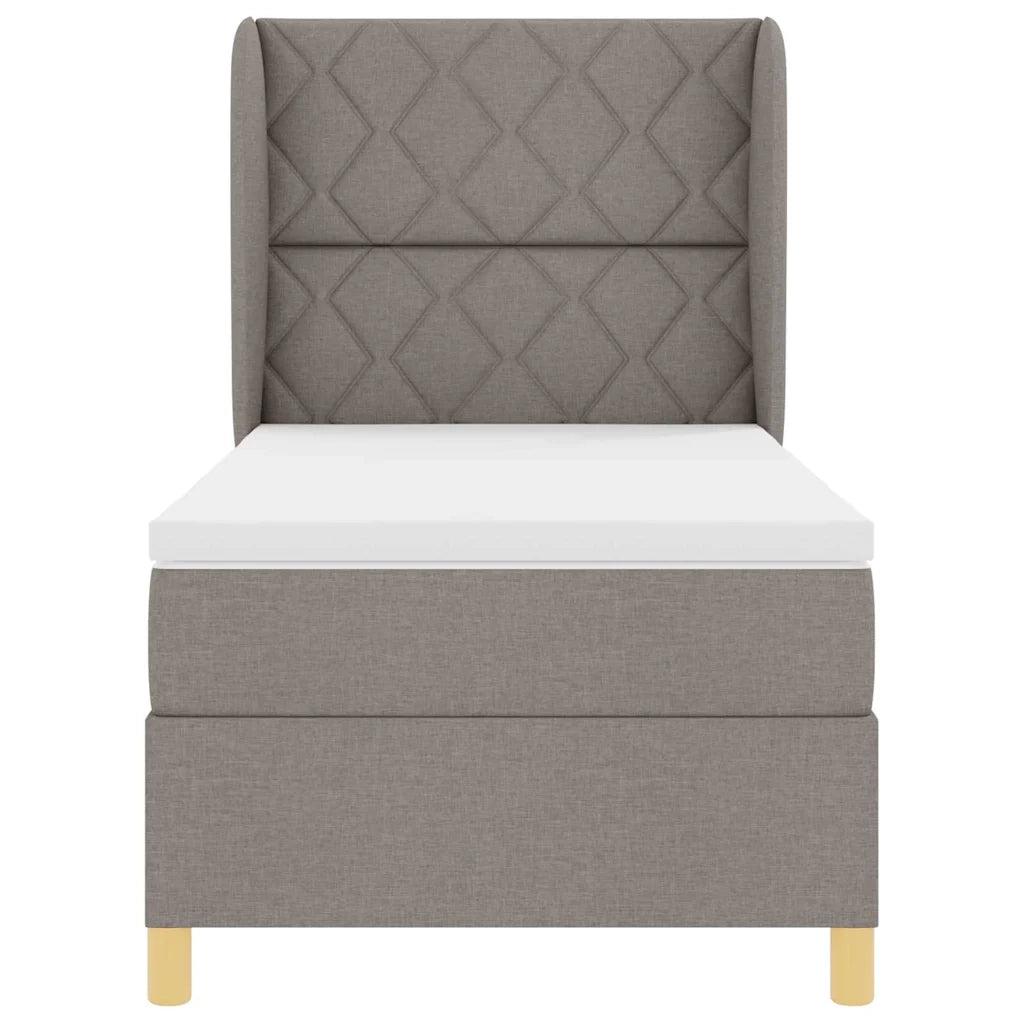 Letto con molle e materasso Grigio Scuro 90x190 cm Tessuto 3340792