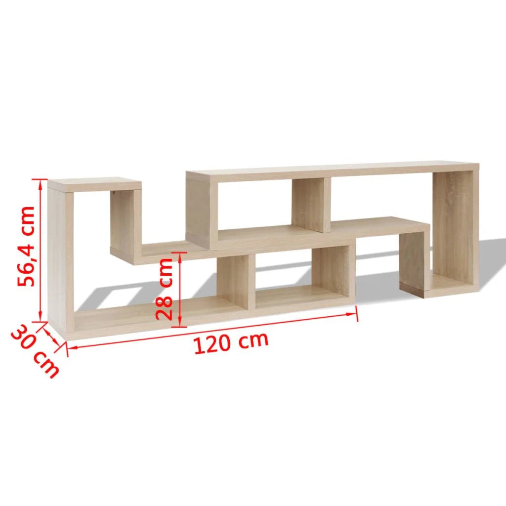 Pratico mobile TV/credenza a doppia L in rovere 2502055