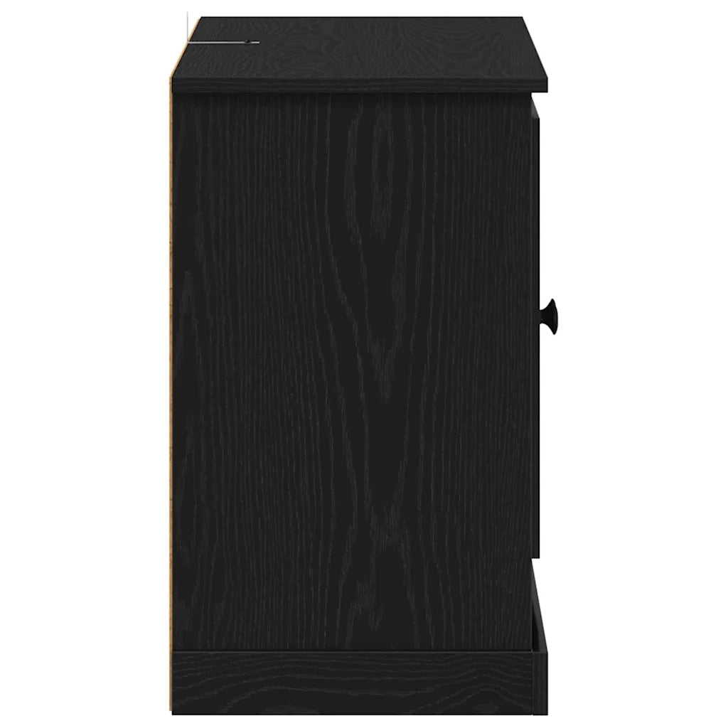 Credenza-Buffet-Armadio da cucina Rovere Nero 100 x 35,5 x 60 cm Legno multistrato