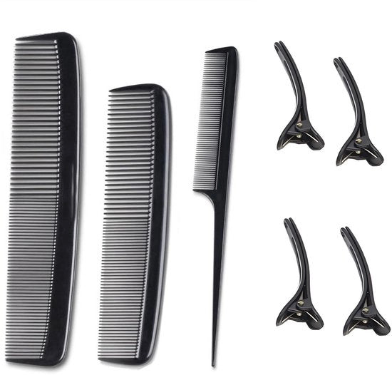 Set di Kamme per Capelli 3 Pezzi - Kamme Antistatiche per Stile - Kamme con Denti Fini - Kamme Precisi per Parrucchieri - Set di Spilloni per Capelli - Materiale PVC Resistente al Tempo