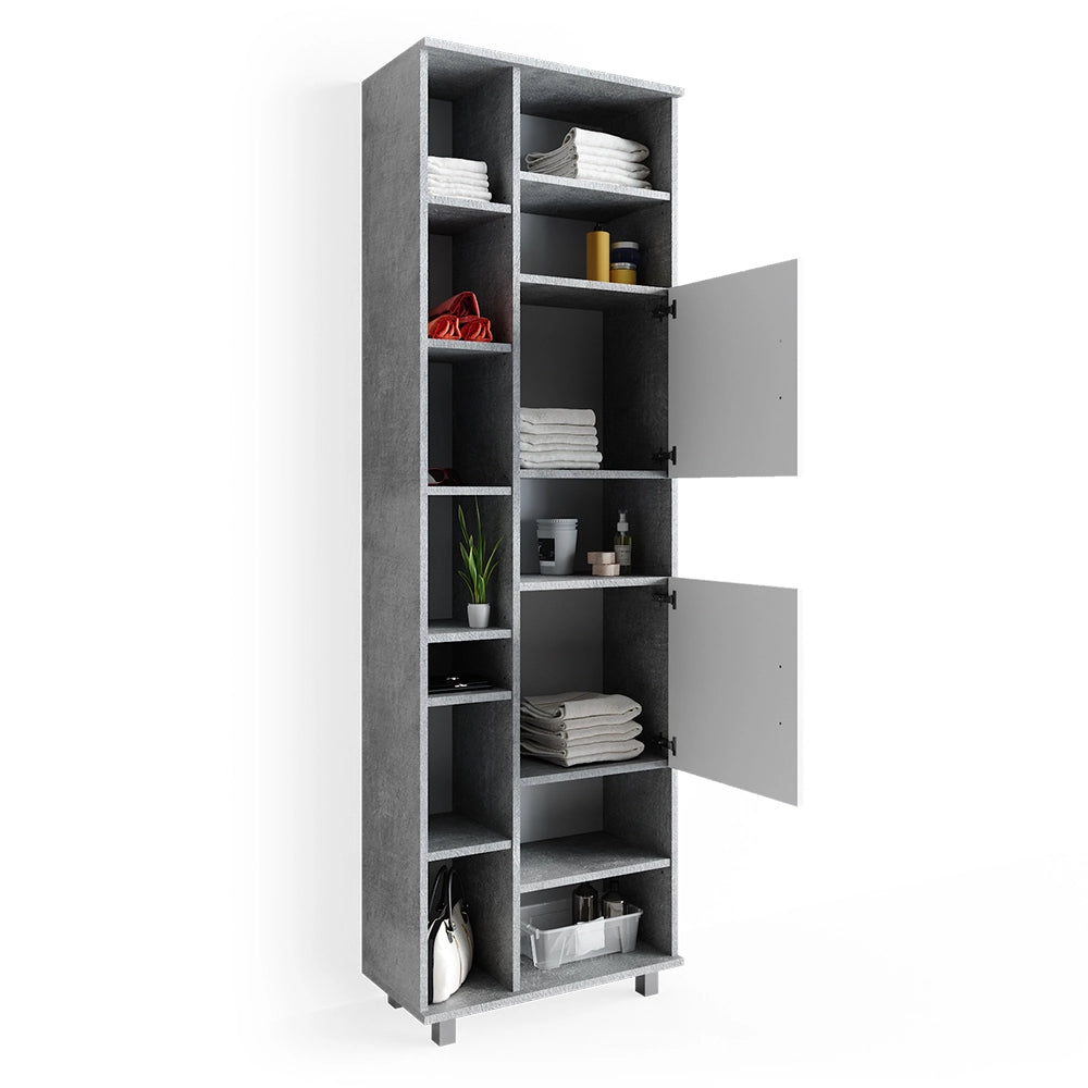 Mobile bagno alto Ilias Calcestruzzo 60 x 190 cm Vicco