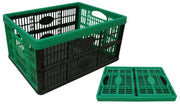 CESTA CASSETTA PIEGHEVOLE 32 LT IN PLASTICA COLORATA CON MANICI SALVASPAZIO 47LX35PX23H CM