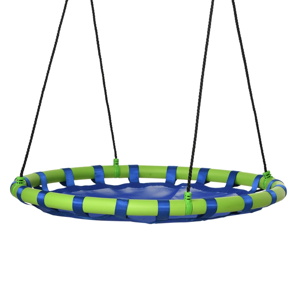 Altalena per Bambini da 3-8 Anni da Giardino ?100cm e Corde Regolabili, Blu