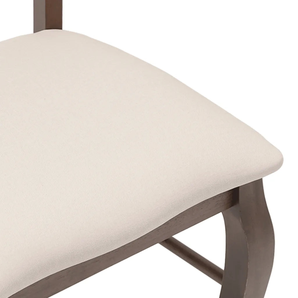 Sedie da Pranzo con Cuscini 2pz Marrone Legno Massello di Hevea 4102491