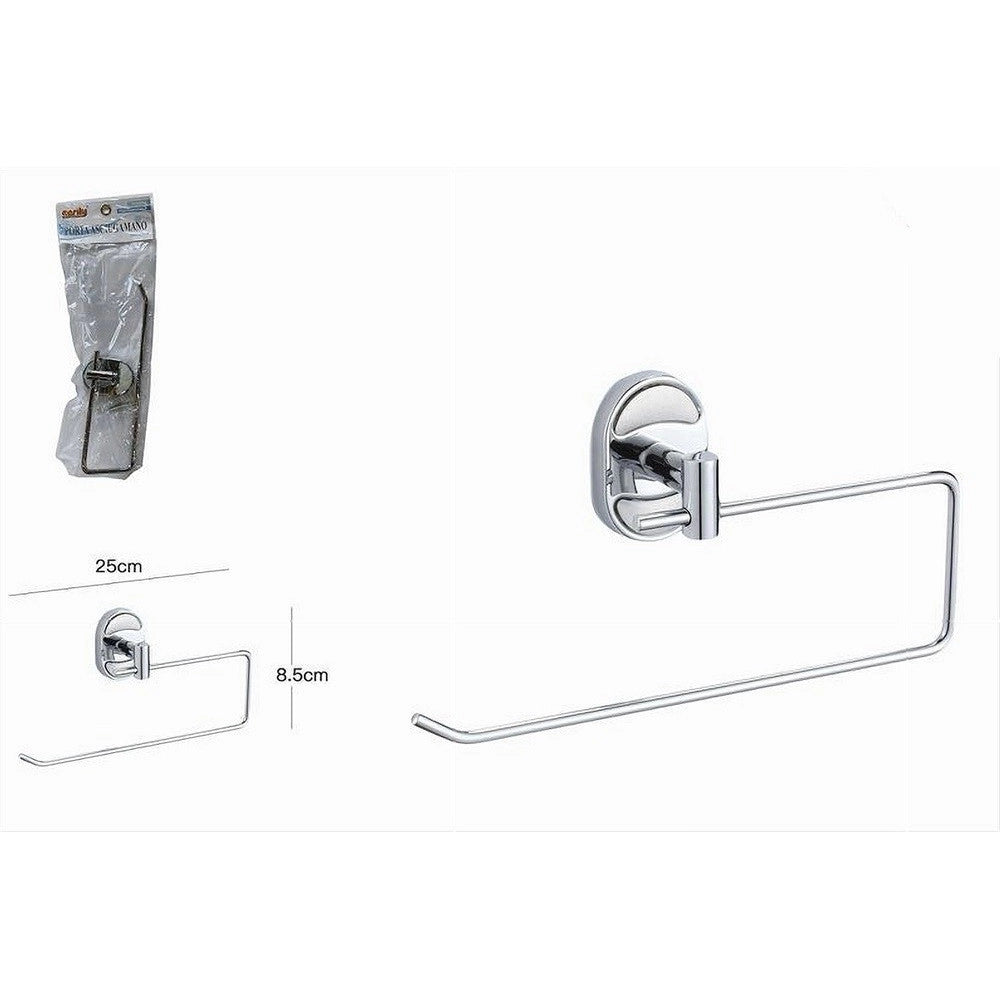Trade Shop - Porta Asciugamano Asciugamani Arredo Bagno Acciaio Fissaggio A Parete Oval 52014 -