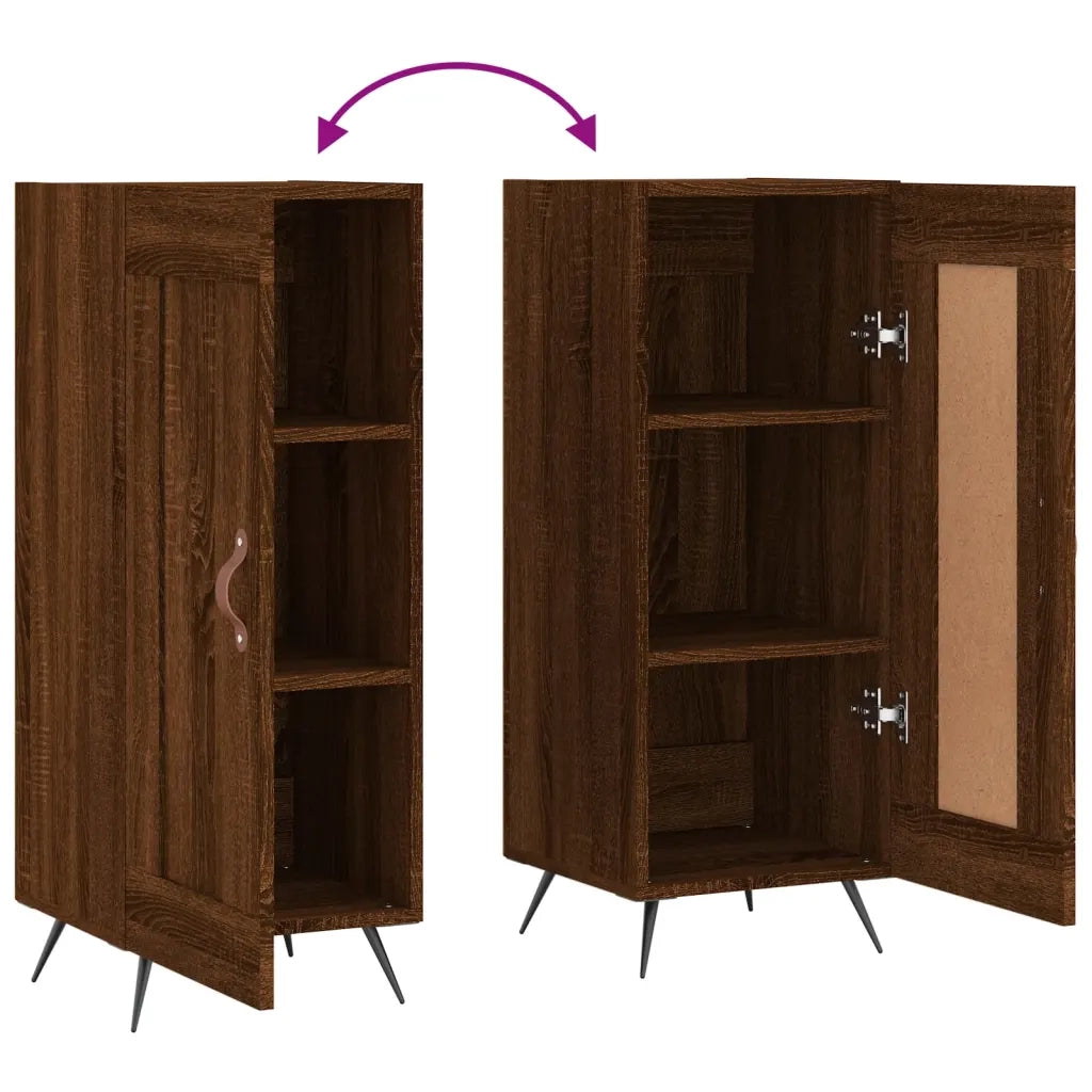 Credenza Rovere Marrone 34,5x34x90 cm in Legno Multistrato 830419