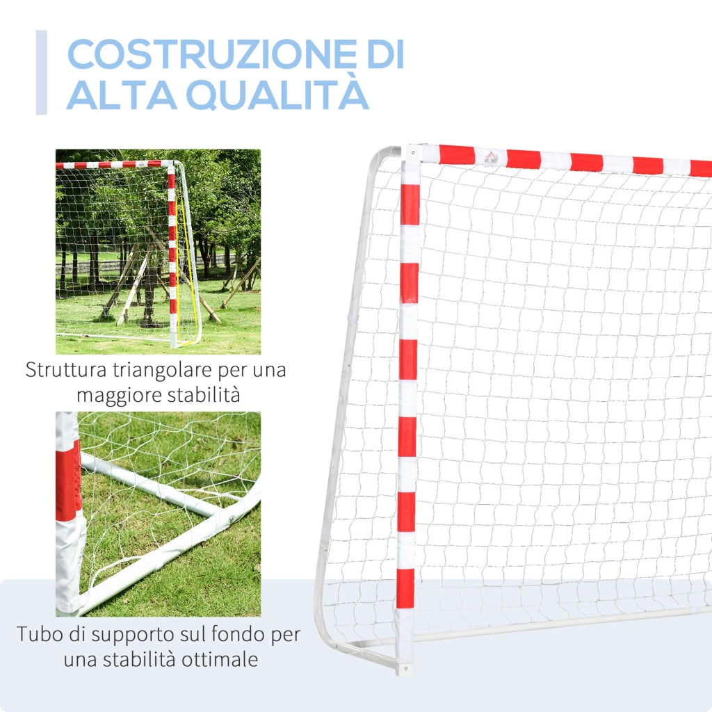 EasyComfort Rete da Calcio, Porta da Calcio e Calcetto in Plastica PE per Adulti e Bambini, 302x83x201cm