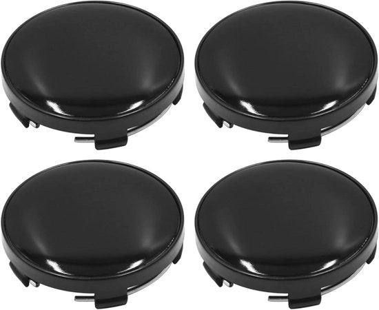 Accessorio decorativo per auto - 4 pezzi - copertura cerchione - 60 mm - badge sticker - W - nero.