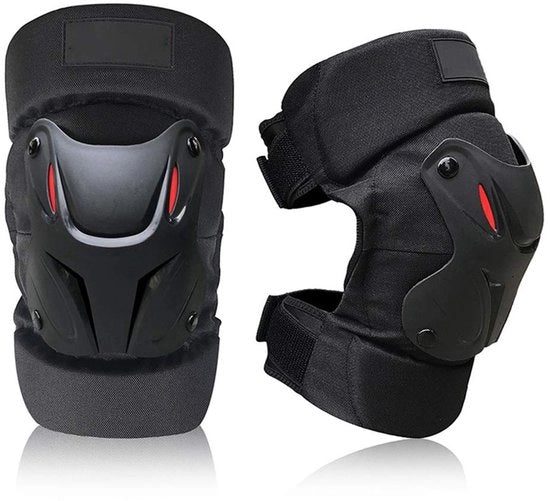 Protezioni ginocchia flessibili - 1 coppia protezioni ginocchia - Disegno ergonomico - Nero - Adatto per biciclette/motori/skateboard - Materiale EVA di alta qualità - Protezione ginocchia