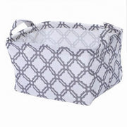 Trade Shop - Cesto Contenitore Porta Biancheria Bucato Manici Tessuto Grigio 20x15x16cm 79202 -