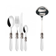ALADDIN Ghiera Argento Anticato, Posate Set 49 Pz, Scatola