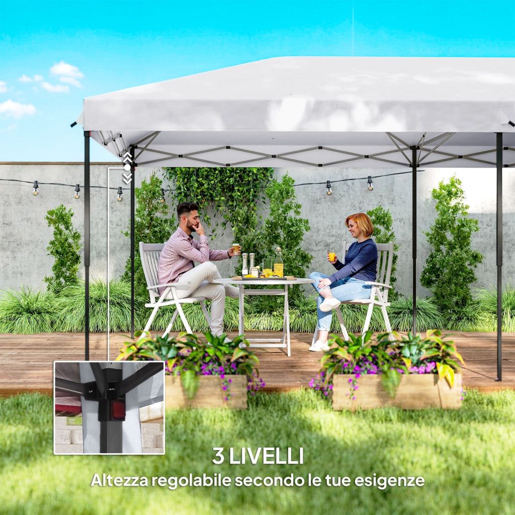 Gazebo da Giardino Pieghevole con Zanzariera ¨C Zephmum ¨C 6x3 m Crema