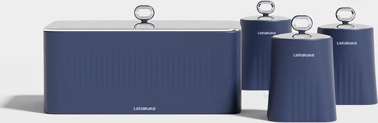 Set di contenitori per alimenti a chiusura ermetica da 4 pezzi, contenitore per zucchero, contenitore per miele e contenitore per caffè.