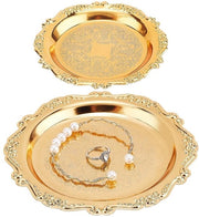 Sostegno per gioielli in metallo decorativo - Scatola per gioielli multifunzionale - 2 misure - Cassetto per anelli - Design antico - Decorativo