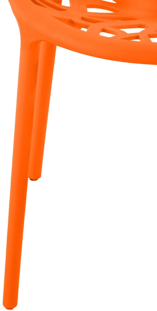 Set 4 sedie da giardino HOPE arancione