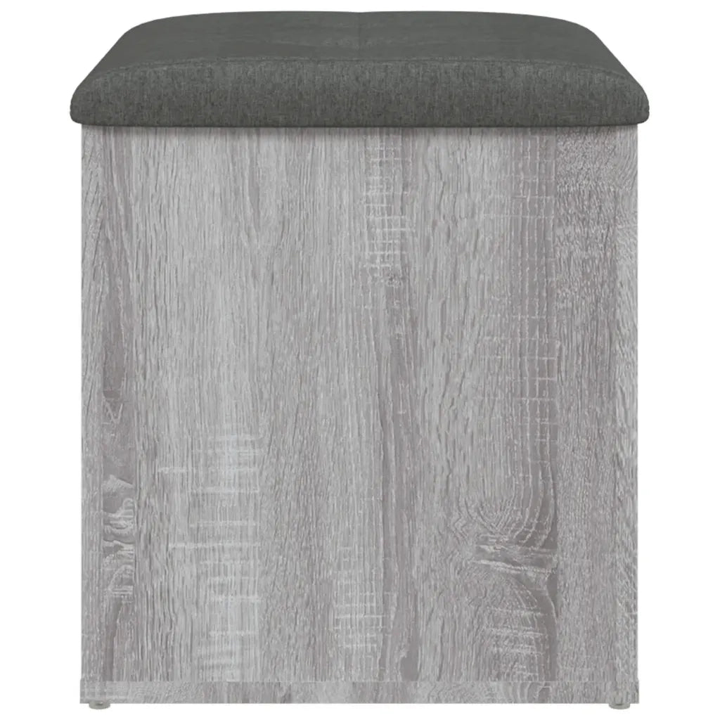 Panca Portaoggetti-Sgabello-Panca con Contenitore Grigio Sonoma 42x42x45 cm Legno Multistrato