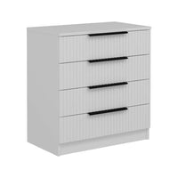 Vicente, Cassettiera 7 Cassetti, 72x42x77h cm Bianco