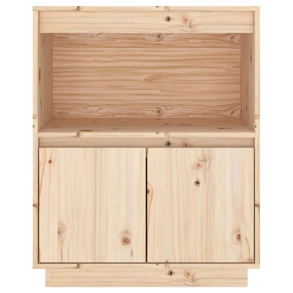 Buffet credenza cassettiera armadio mobile contenitore organizer per cucina soggiorno salotto 60 x 34 x 75 cm legno massello di pino marrone 02_0029618