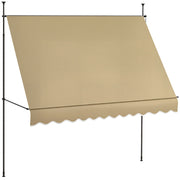 Tenda da Esterno Manuale Retrattile con Manovella ¨C Zephmum ¨C Beige 300x120x210-300 cm