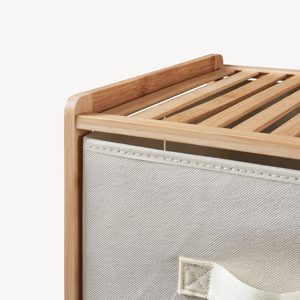 Cassettiera Maldon Comò Organizzatore con 5 Cassetti 122 x 37 x 35 cm - Naturale / Beige [en.casa]