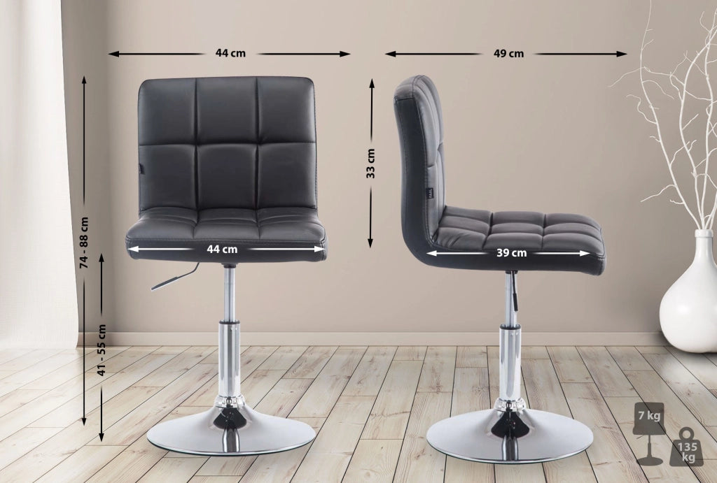 Sedia lounge Palma V2 in similpelle nero