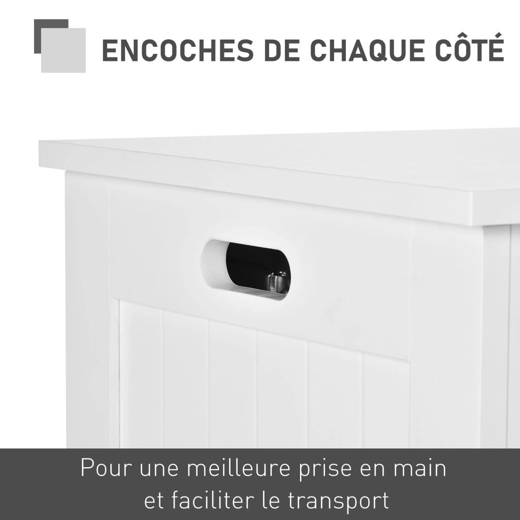 Cassa in legno con coperchio ¨C zephmum ¨C bianco 81x40x46 cm