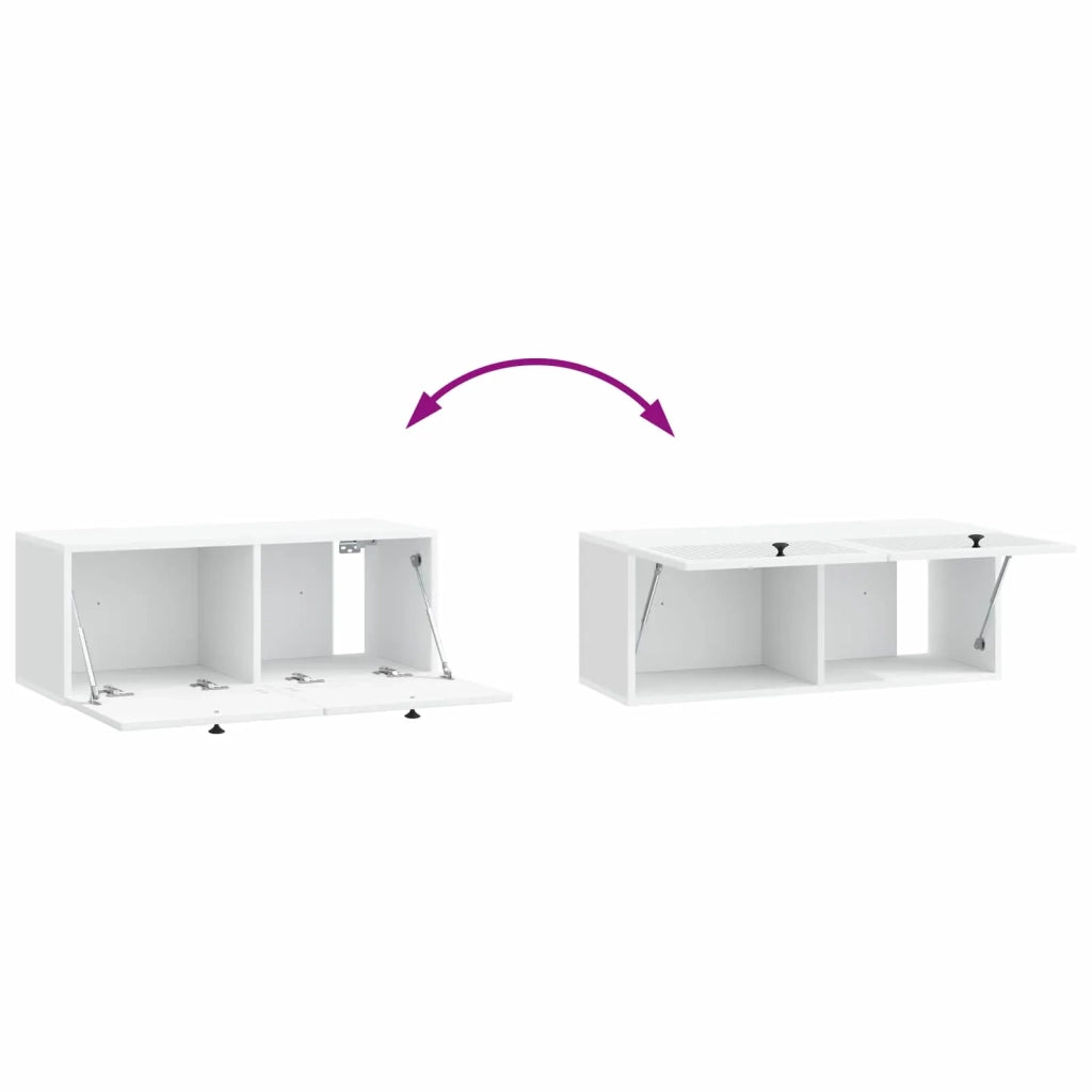 Mobile Porta TV da Muro Bianco 78,5 x 31 x 30 cm 898035