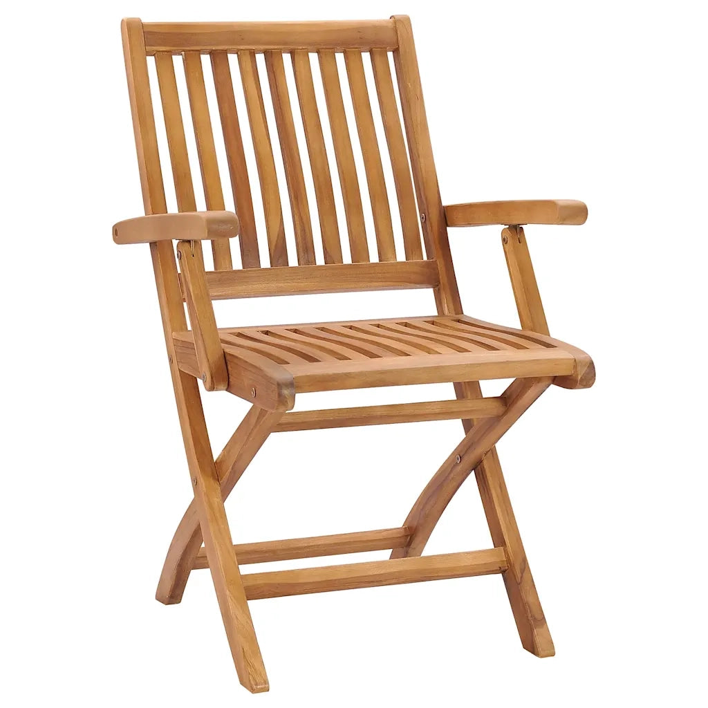 Sedie da Giardino Pieghevoli con Cuscini 6 pz Massello di Teak 3072758