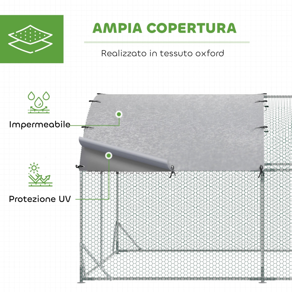 Recinto per Galline ¨C Minimal ¨C Argento 280x380x197 cm