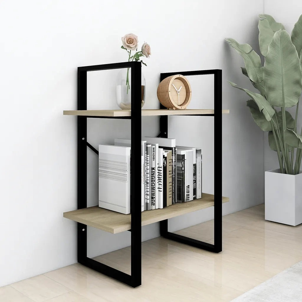 Libreria 2 Ripiani Rovere Sonoma 60x30x70 cm Legno Multistrato 806430