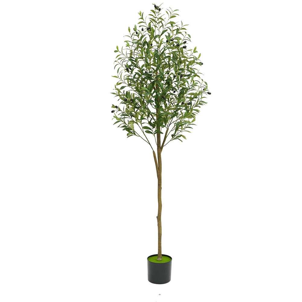 Albero di Olivo Artificiale 180 cm con Rami Regolabili e Vaso Decorativo