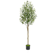 Albero di Olivo Artificiale 180 cm con Rami Regolabili e Vaso Decorativo