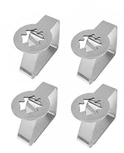 Set di 4 Clip per Tavolo in Acciaio Inox
