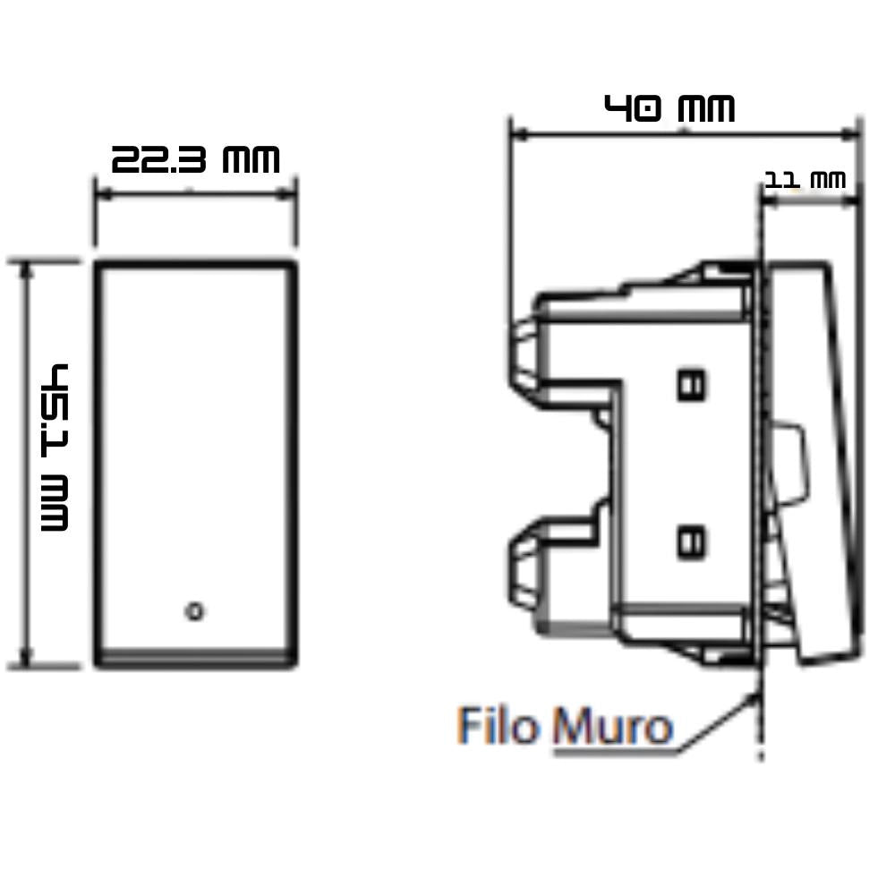 Bticino jw4004 invertitore basculante illuminabile bianco