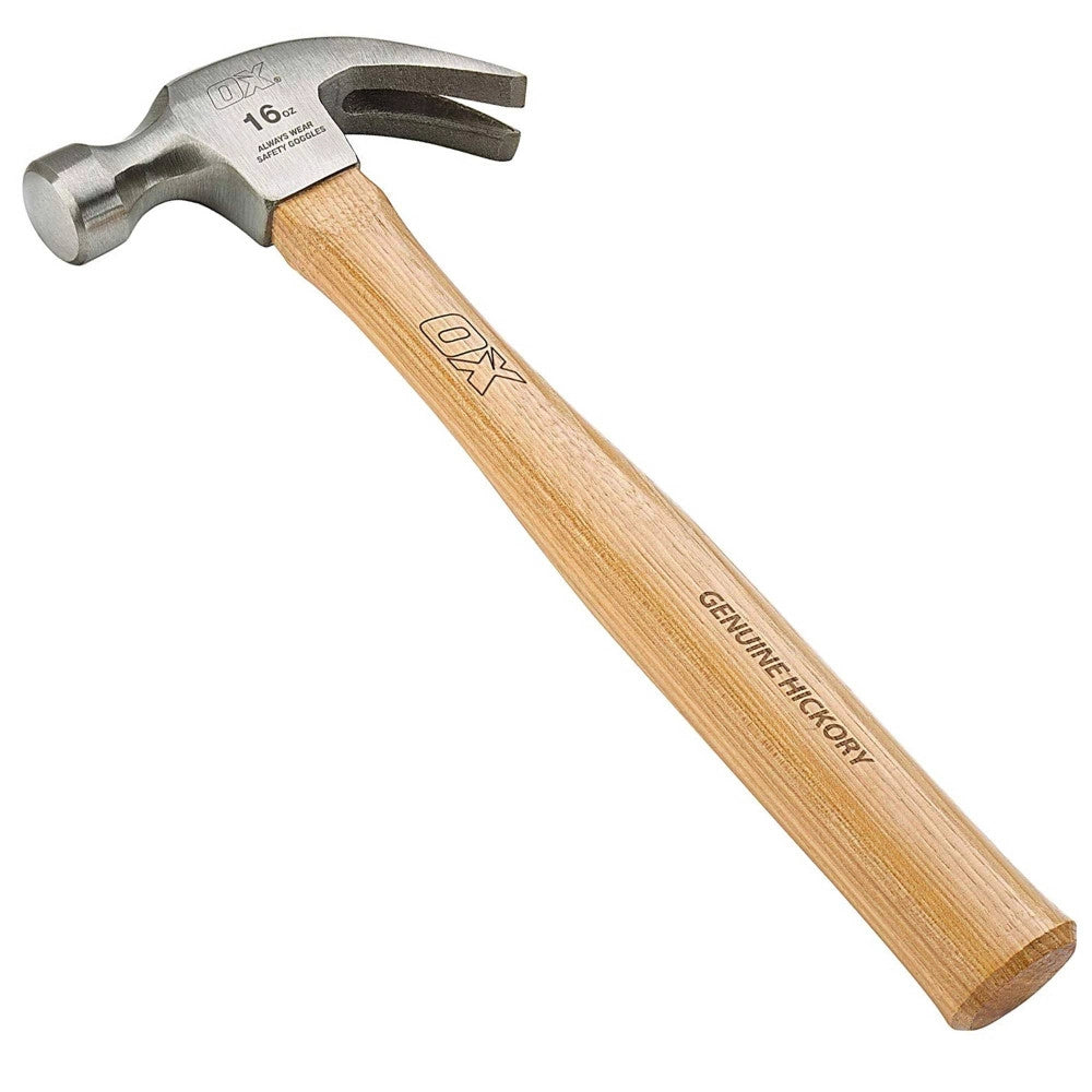 Trade Shop - Martello Curvo Con Manico In Legno Testa Tonda 250gr Per Muratore Carpentiere -