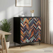 Cassettiera OMMEN Stampa geometrica 66 x 36,5 x 76 cm 8007379