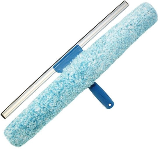 Sistema di Pulizia per Finestre 18" | 2-in-1 Strumento a Microfibra per Scrobolare e Spingere