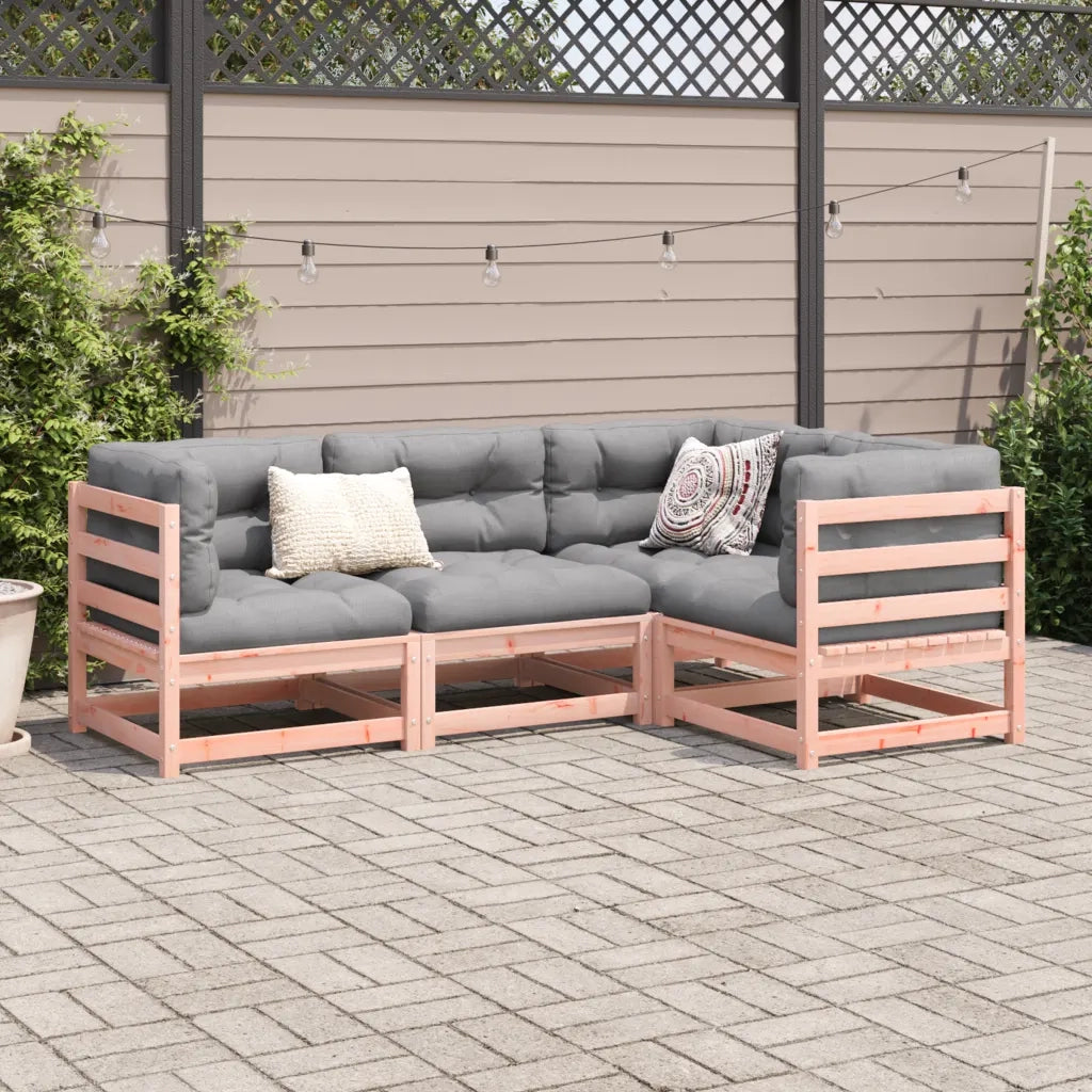 Set Divani da Giardino 4 pz in Legno Massello Abete Douglas 3299410