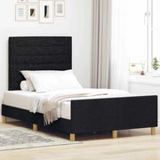 Struttura del letto con testiera Nero 120 x 190 cm Tessuto 3344636