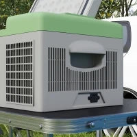 Frigorifero per Auto, Frigorifero Portatile 16L, -20°C a 10°C, ECO/MAX, 60x32x26cm, Verde e Grigio