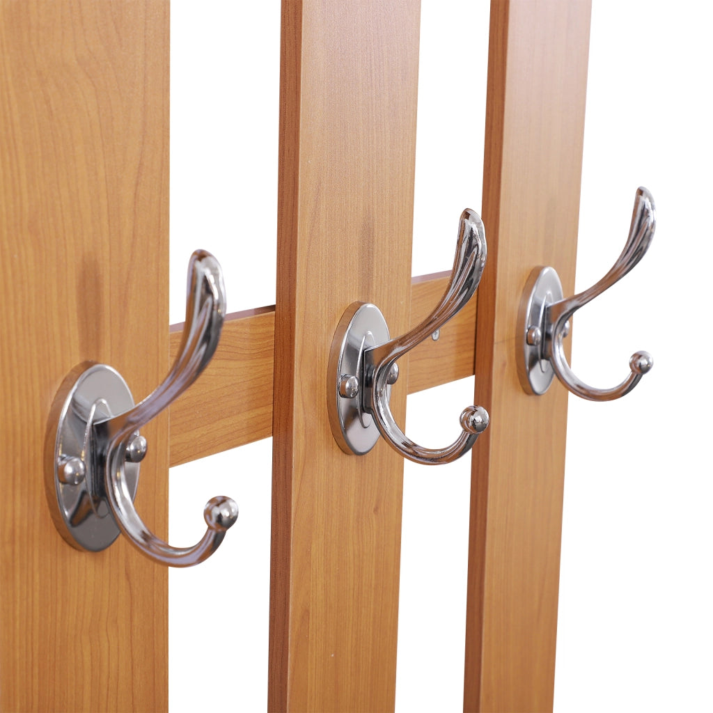 Mobile Ingresso con Specchio e Scarpiera ¨C Xylo ¨C Legno Marrone con Appendiabiti 6 Ganci