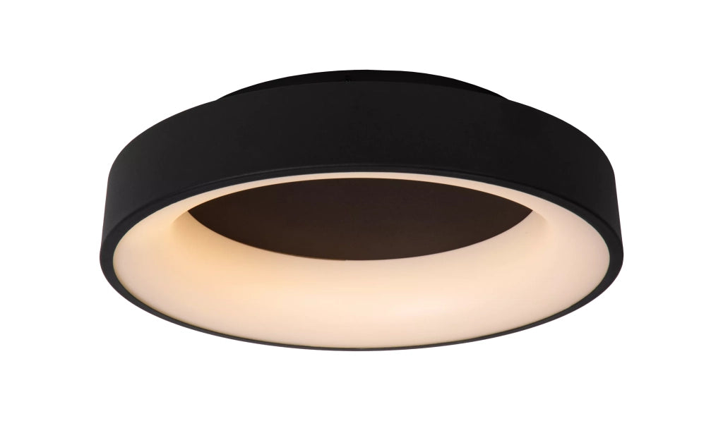 Plafoniera LED Lucide Mirage tonda 45cm nera 33W 2700K